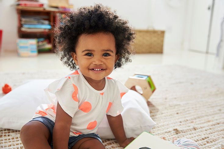 cute toddler smiling